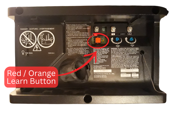 Orange red Learn button