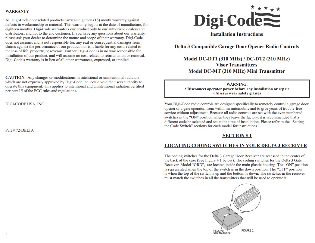 DC-DT1 instruction sheet