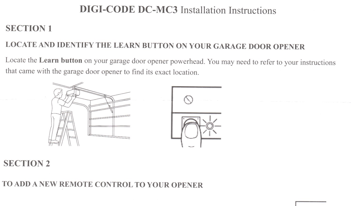 DC-MC3 instruction sheet
