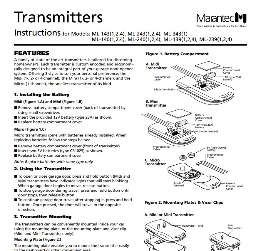 ML remote instructions cover